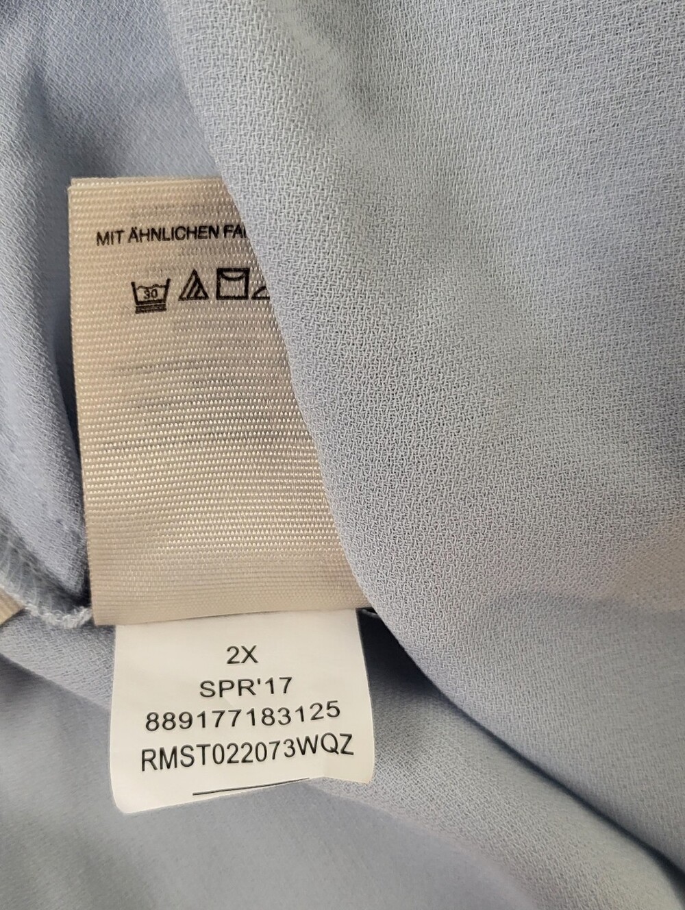 NEW Rachel Rachel Roy Blue Tie-Front Cold Shoulder Open Long Sleeve Blouse  2X - Picture 11 of 12